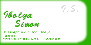 ibolya simon business card